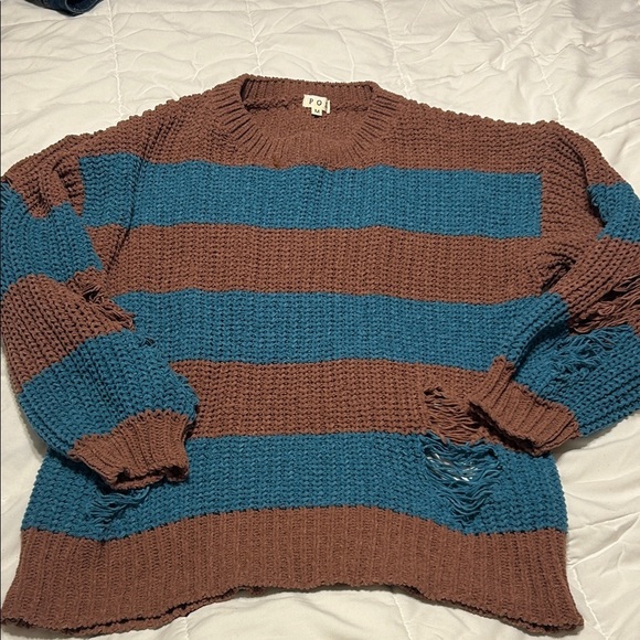 POL Sweaters - POL  Sweater in Brown and Blue